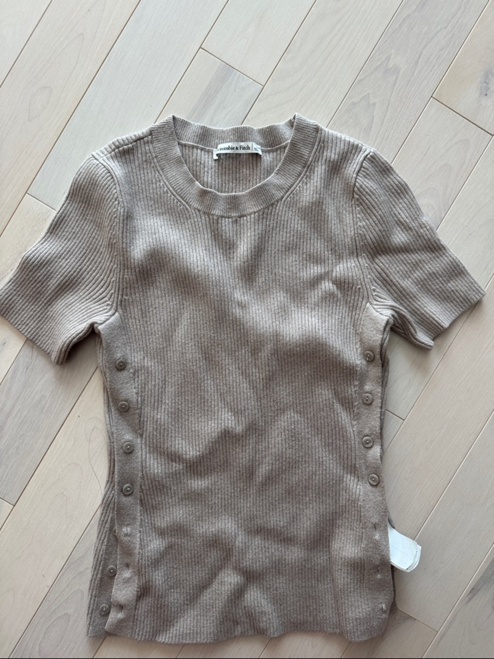 Abercrombie & Fitch LuxeLoft Side-Button Sweater Tee